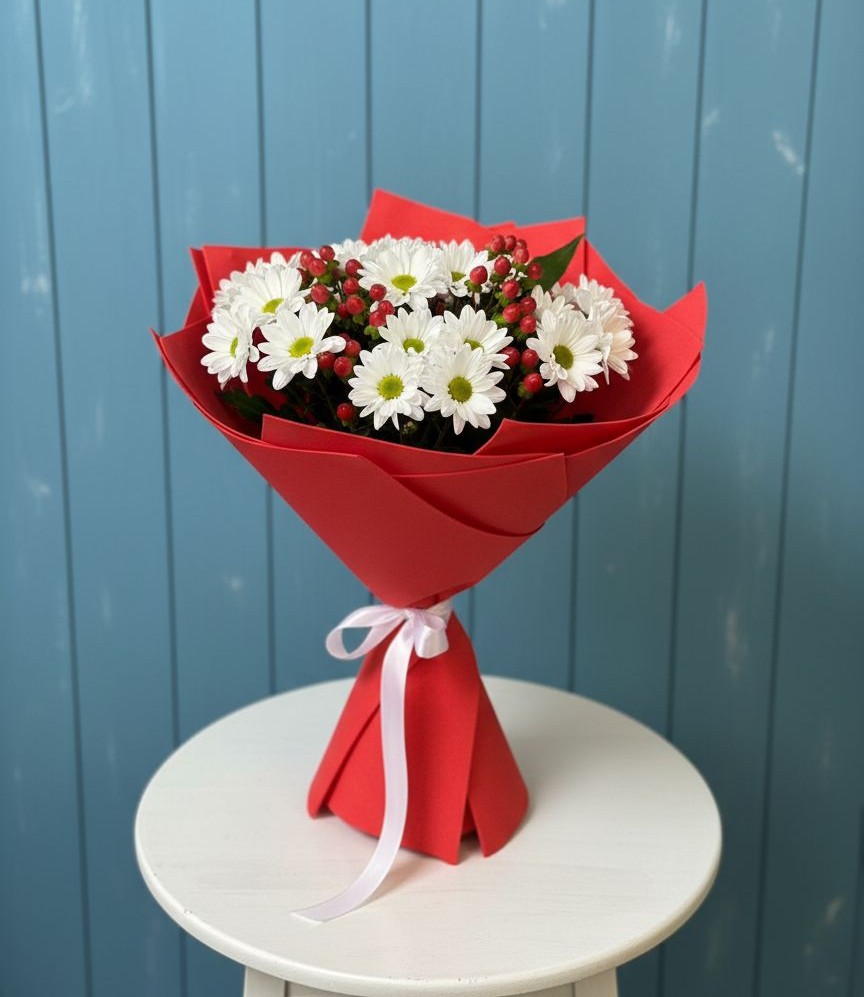 Букет цветов из: Хризантемы в Майский