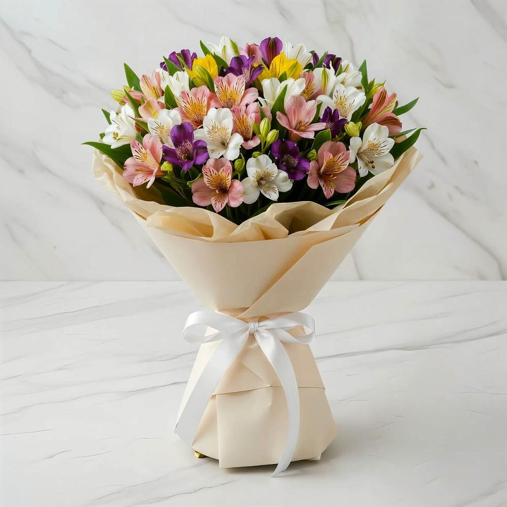 Букет цветов из: Альстромерии в Майский