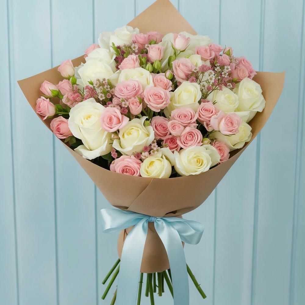 Букет цветов из: Розы в Майский