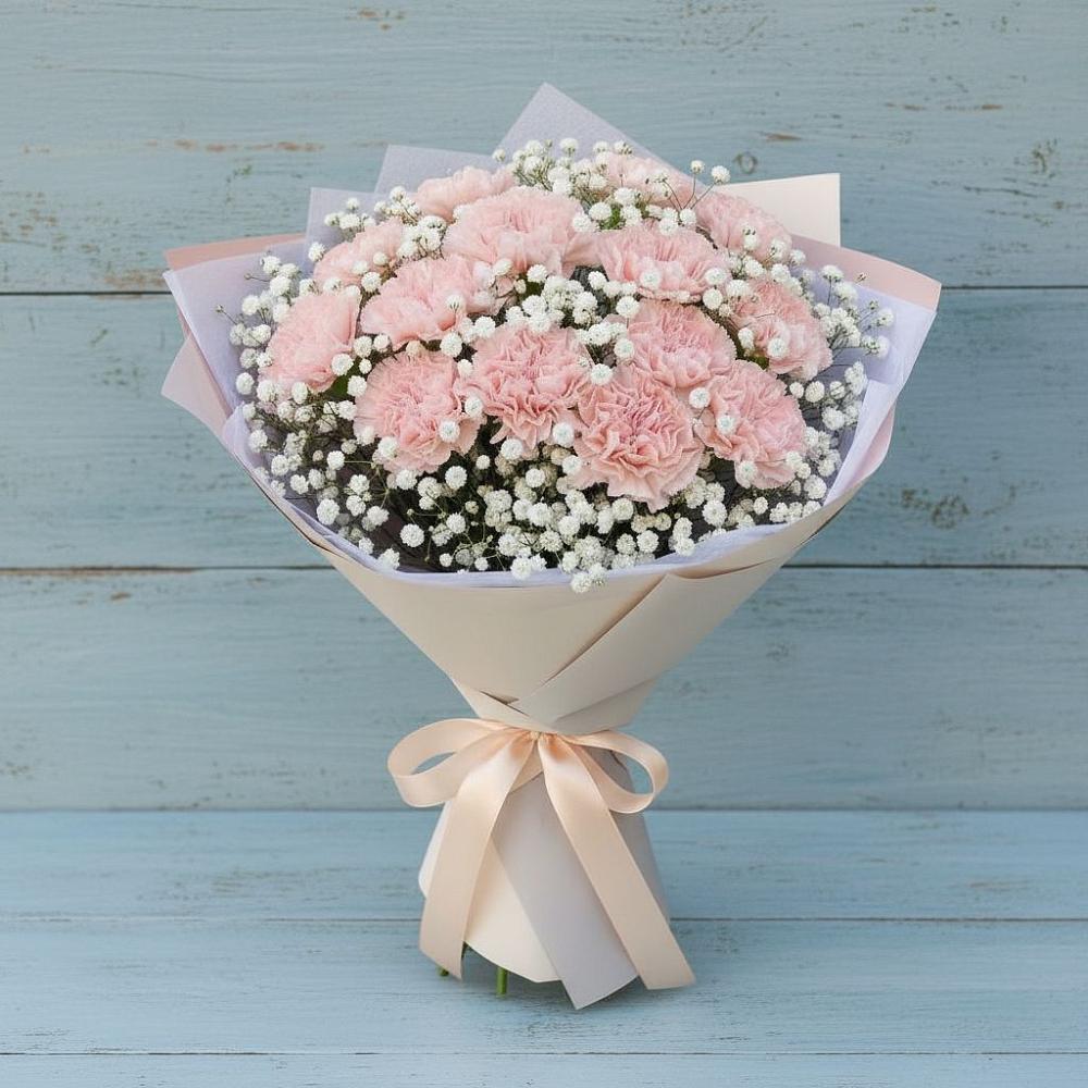 Букет цветов из: Гвоздики в Майский