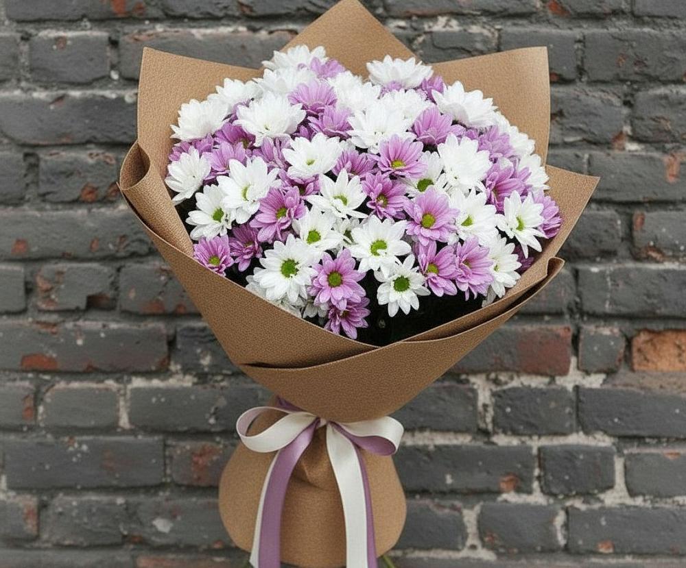 Букет цветов из: Хризантемы в Майский