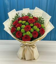 Букет цветов из:  Розы и Хризантемы в Майский