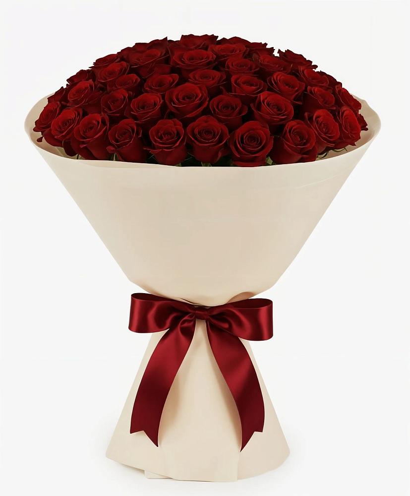 Букет 101 Бордовая роза Блэк Бакарра в Майский